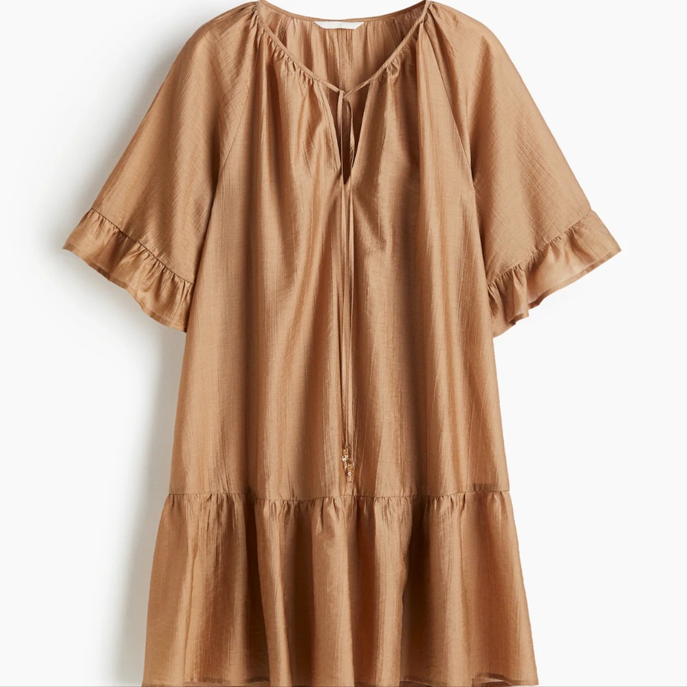 NWT - H&M Tan Midi Dress